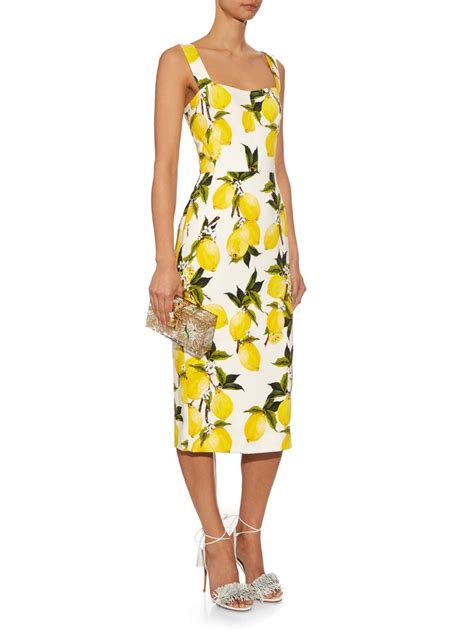 dolce and gabbana lemon dress dupe|dolce gabbana lemon midi dress.